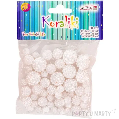 koraliki eleganckie perlowy jasny aliga 10 18 mm 50 szt