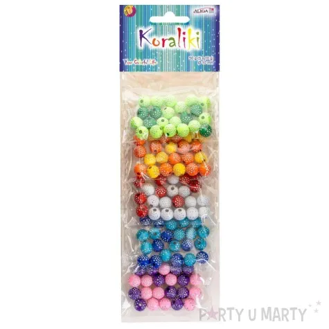 koraliki zdobione mix aliga 10 mm 50 g