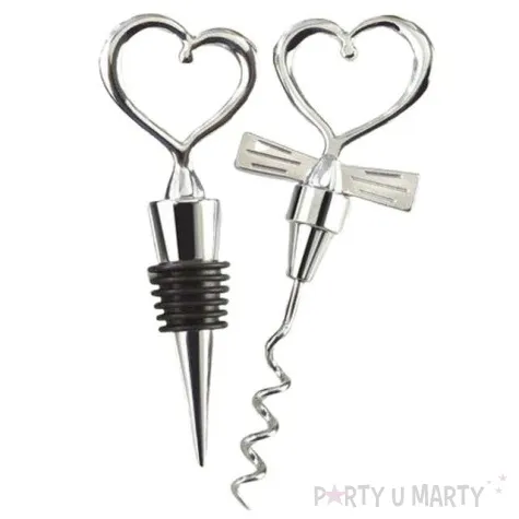 korkociag i zatyczka serce zestaw do wina gadgetmaster