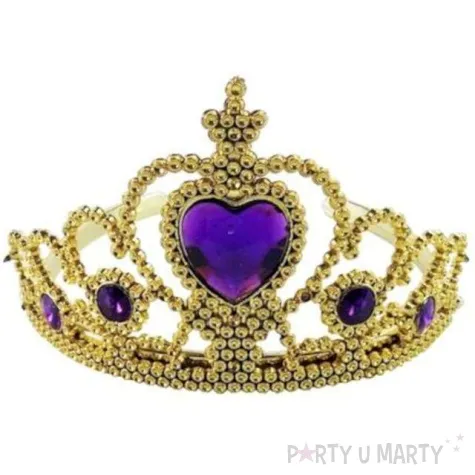 korona party diadem z klejnotami zlota tropic