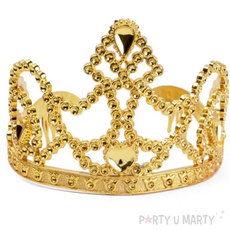 korona party diadem z klejnotami zloty arpex