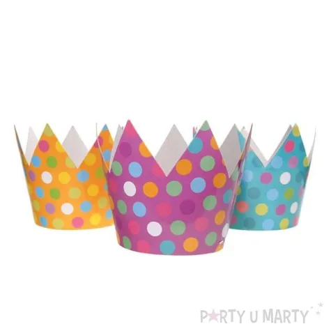 korona party grochy papierowa 6 szt