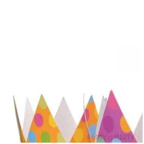 korona party grochy papierowa 6 szt