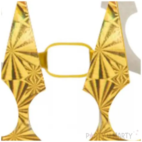 korona party holograficzna groty w gwiazdki papierowa zlota arpex