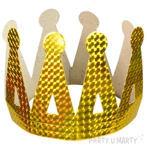 korona party holograficzna kopuly papierowa zlota arpex