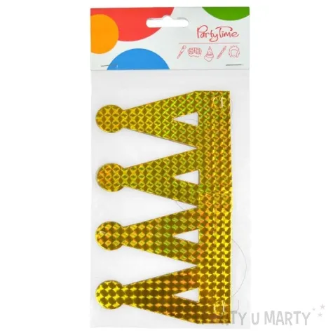 korona party holograficzna kopuly papierowa zlota arpex