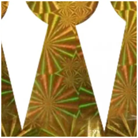 korona party holograficzna kopuly w gwiazdki papierowa zlota arpex