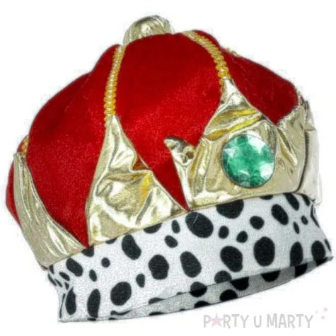 korona party krol deluxe czerwono zlota partytino