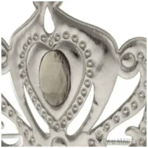korona party miekki diadem srebrna kraszek 23 cm