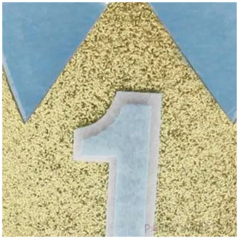 korona party roczek chlopca zloto niebieski godan