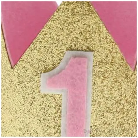 korona party roczek chlopca zloto rozowy godan