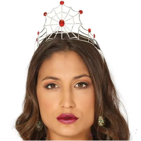 korona party tiara pajeczyna guirca