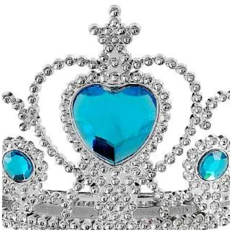 korona party tiara srebrna z klejnotem turkusowa widmann