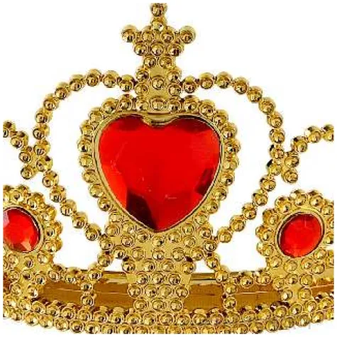 korona party tiara z czerwonym klejnotem zlota widmann