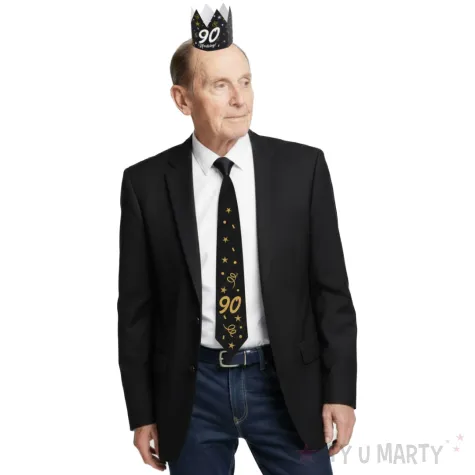 korony papierowe 90 urodziny glamour birthday 3 szt