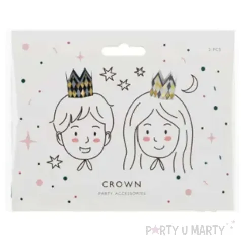 korony party krol i krolowa balu partydeco 2 szt