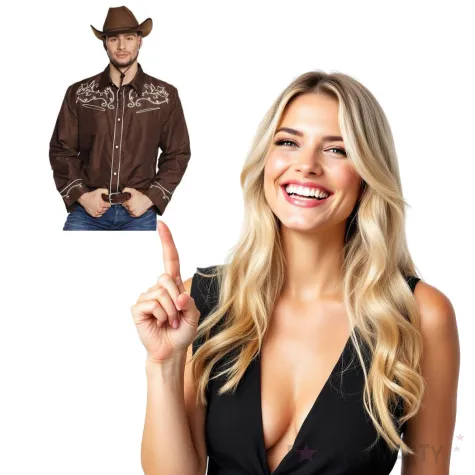 koszula kowbojska elegancka brazowa boland rozm l