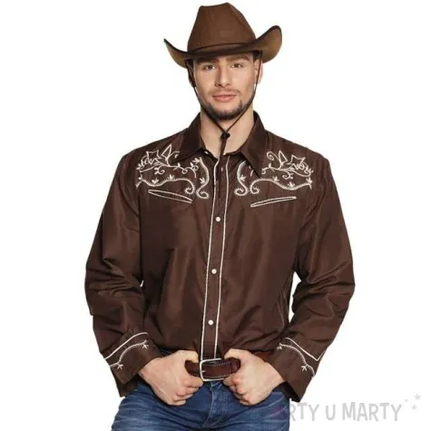 koszula kowbojska elegancka brazowa boland rozm l