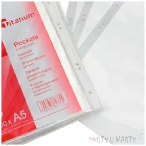 koszulki na dokumenty a5 groszkowe titanum 100 szt