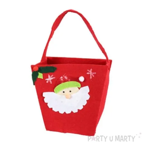 koszyczek filcowy mikolaj prostokatny 17x8 cm