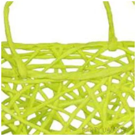 koszyczek papierowy plecionka zielona okragly aliga