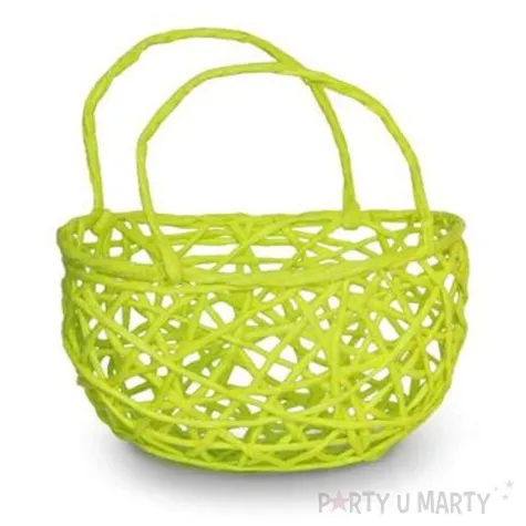 koszyczek papierowy plecionka zielona okragly aliga