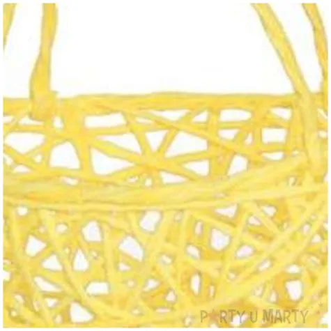 koszyczek papierowy plecionka zolta okragly aliga
