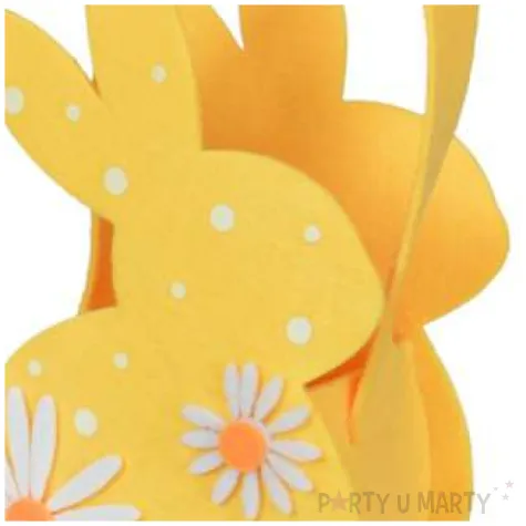 koszyk wielkanocny kroliczek filc zolty arpex