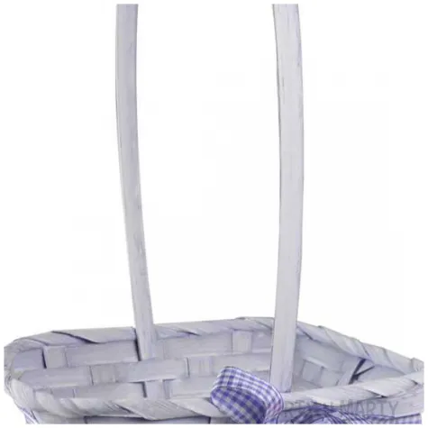 koszyk wielkanocny pastelowy z kokardka fioletowy arpex