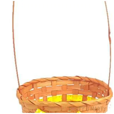 koszyk wielkanocny z wstazka pomaranczowy arpex