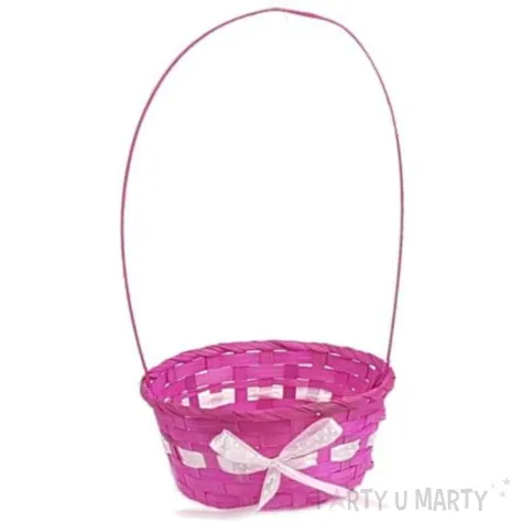 koszyk wielkanocny z wstazka rozowy arpex
