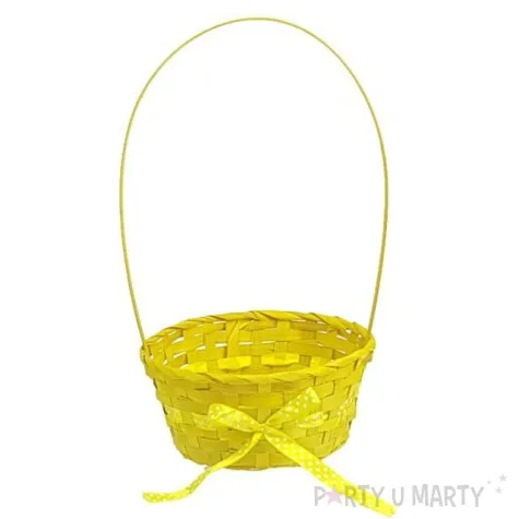 koszyk wielkanocny z wstazka zolty arpex