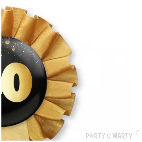 kotylion 30 urodziny zloto czarny