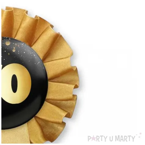 kotylion 60 urodziny zloto czarny