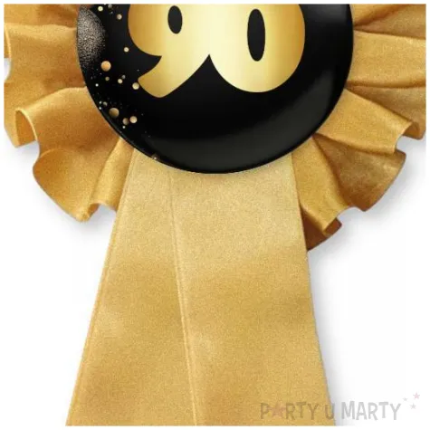 kotylion 90 urodziny zloto czarny