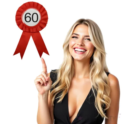 kotylion classic 60 urodziny czewony top ten