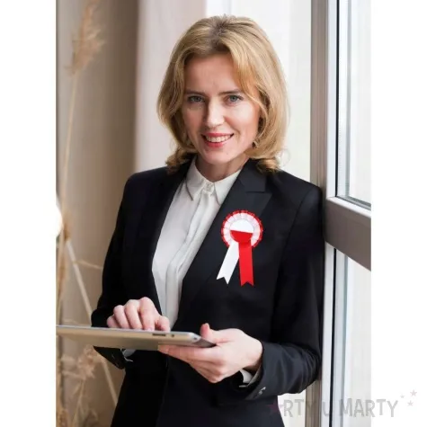 kotylion flaga polski bialo czerwony arpex