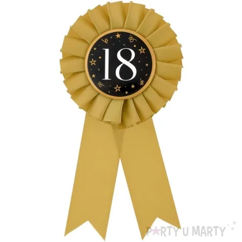 kotylion jubileuszowy 18 zloto czarny godan 8 cm