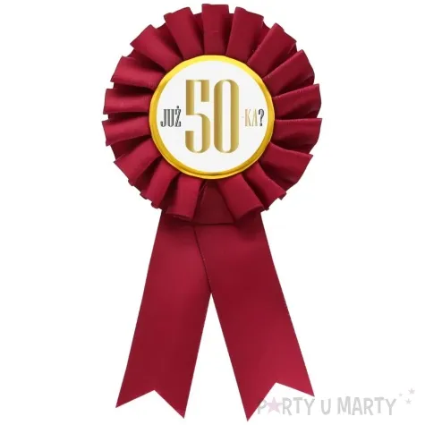 kotylion juz 50 ka bordowo bialy godan 8 cm