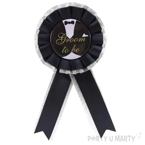 kotylion pan mlody groom to be czarny tropic