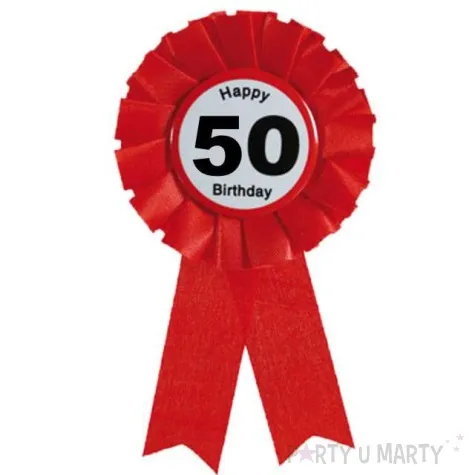 kotylion urodziny 50 czerwony ootb