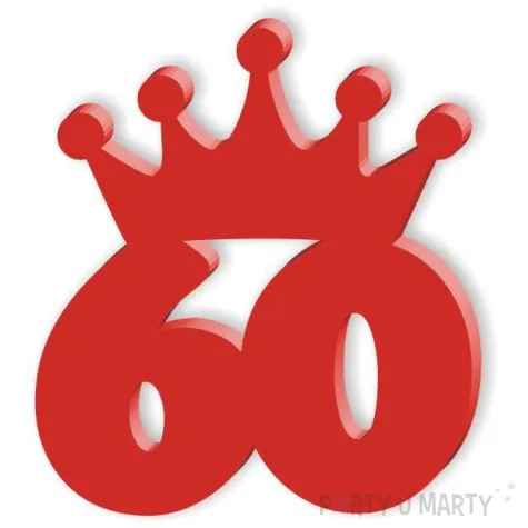 kotylion urodziny 60 czerwony