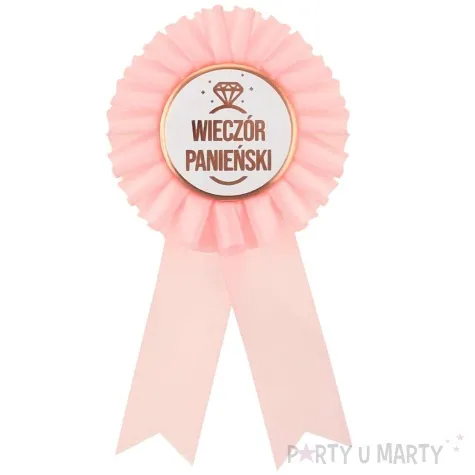 kotylion wieczor panienski pierscionek rozowy jasny godan