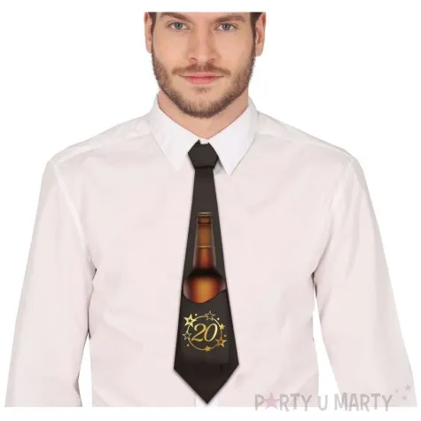 krawat 20 urodziny z kieszonka na piwo guirca