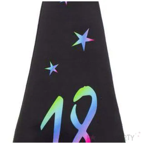 krawat beauty and charm 18 urodziny czarny godan 42 cm