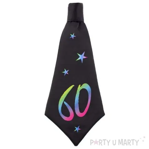 krawat beauty and charm 60 urodziny czarny godan 42 cm