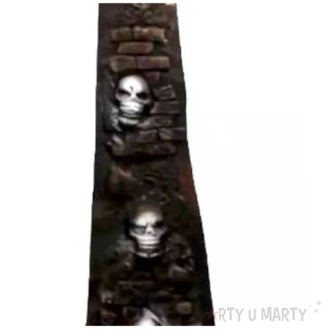 krawat czaszki w murze bialo czarny party tino