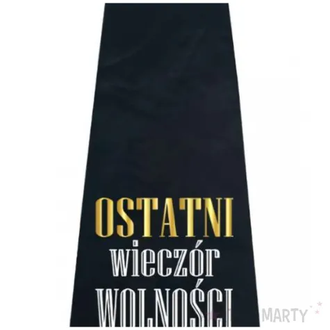 krawat ostatni wieczor wolnosci czarny godan 32 cm
