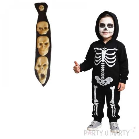 krawat swiecace czaszki party tino