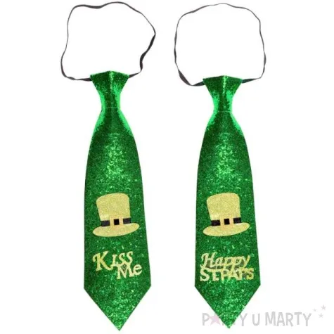 krawat swiety patryk brokat zielony widmann